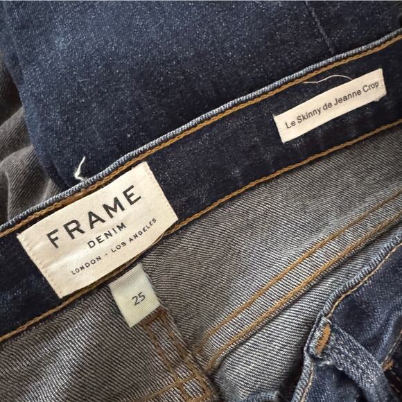 Frame Le Skinny de Jeanne jeans, dark denim size 25 - Picture 3 of 5